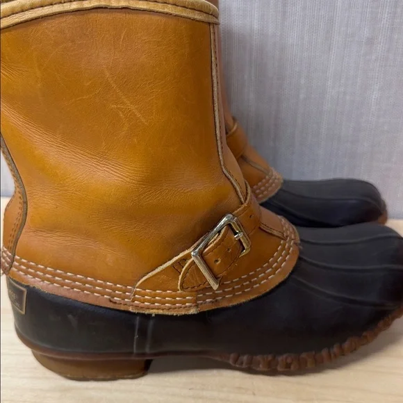 L.L. Bean Vintage Lounger GORE-TEX brown and tan Maine hunting rubber Boots